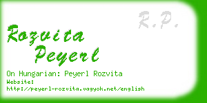 rozvita peyerl business card
